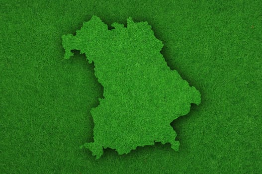Map of Bavaria on green felt