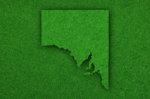 Map of South Australia on green felt