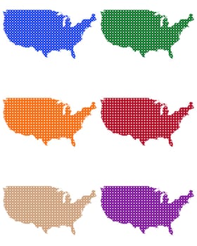 Karten der USA in Kreisen