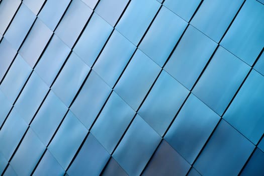 Stainless steel facade cladding on a modern building in downtown Magdeburg in Germany