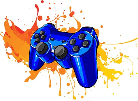 Joypad with colored spots vector