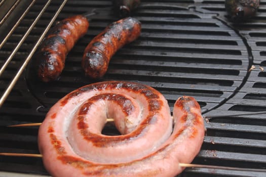 delicious barbecue sausage sausage bacon hot food flavor aroma