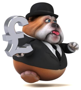 Fun bulldog - 3D Illustration