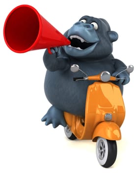 Fun gorilla - 3D Illustration