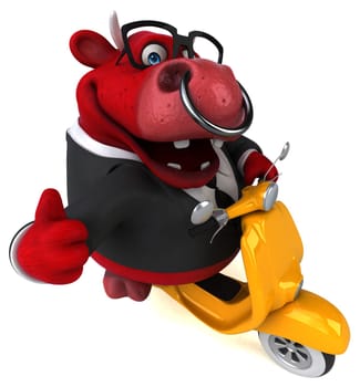Fun red bull - 3D Illustration