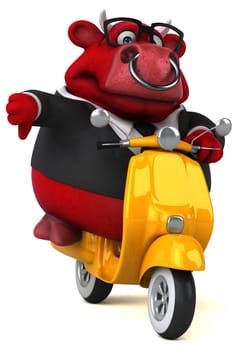 Fun red bull - 3D Illustration
