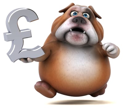 Fun bulldog - 3D Illustration