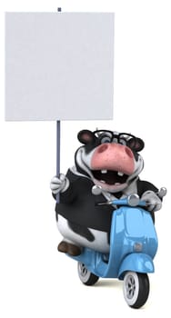 Fun cow - 3D Illustration