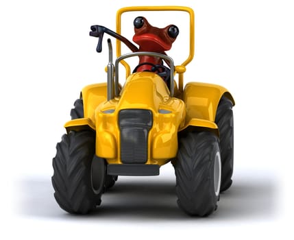 Fun frog- 3D Illustration