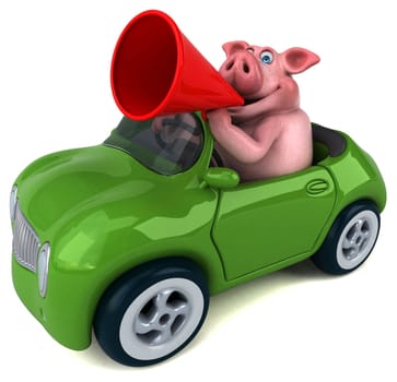 Fun pig - 3D Illustration