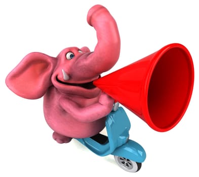 Fun elephant - 3D Illustration