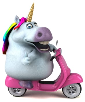 Fun unicorn - 3D Illustration
