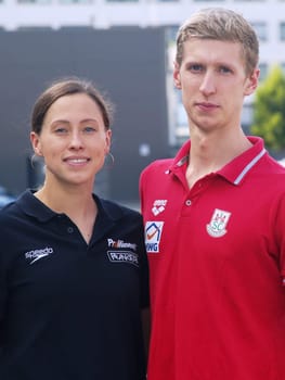 German swimmer Sarah Koehler SG Frankfurt and German swimmer Florian Wellbrock SC Magdeburg