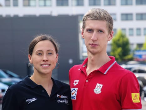 German swimmer Sarah Koehler SG Frankfurt and German swimmer Florian Wellbrock SC Magdeburg