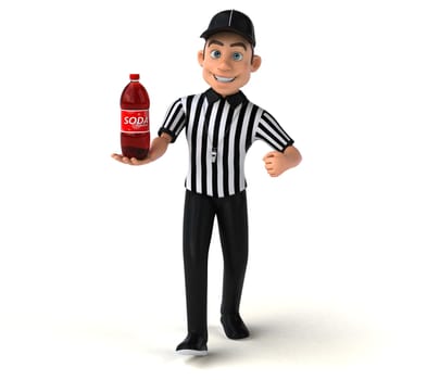 Fun 3D Illustration of an american Referee