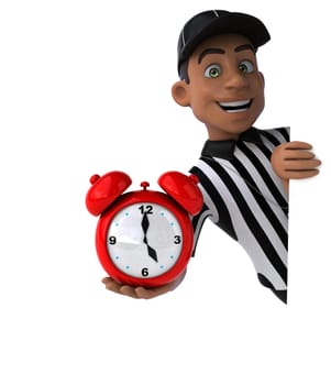 Fun 3D Illustration of an american Referee