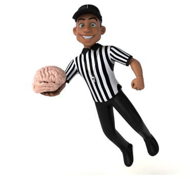 Fun 3D Illustration of an american Referee