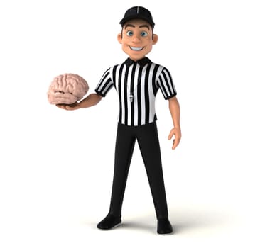 Fun 3D Illustration of an american Referee