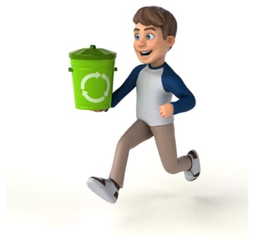 3D cartoon character fun teenager