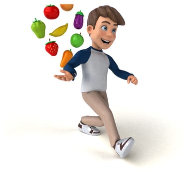 3D cartoon character fun teenager