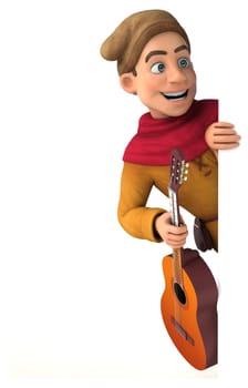 3D Illustration of a medieval historical character
