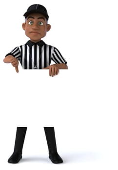 Fun 3D Illustration of an american Referee