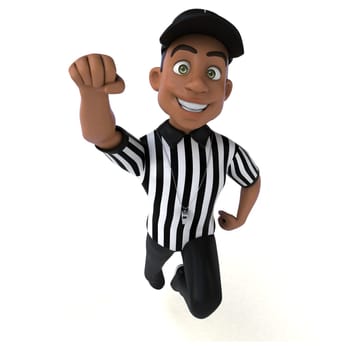 Fun 3D Illustration of an american Referee