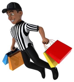 Fun 3D Illustration of an american Referee