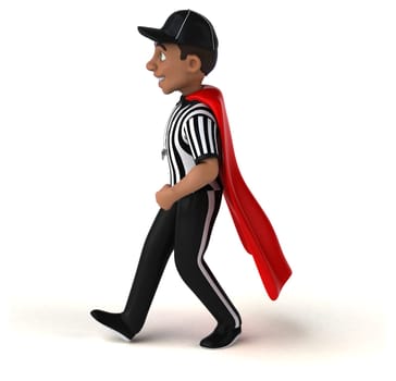 Fun 3D Illustration of an american Referee