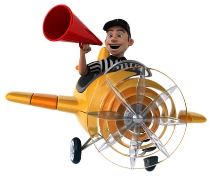 Fun 3D Illustration of an american Referee
