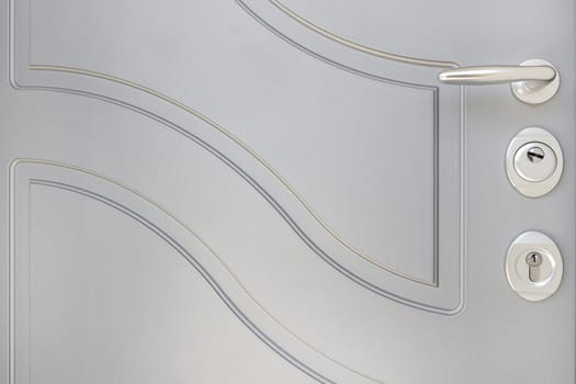Stylish front door. Close-up.