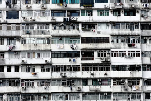 Old apartments in Hong Kong.