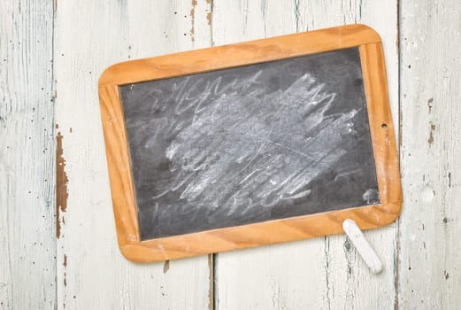 Old school board with chalk