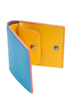 leather wallet on a white background
