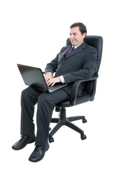 young business man working with is laptop