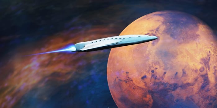A spaceship full of people from Earth come to Mars planet to establish a colony.