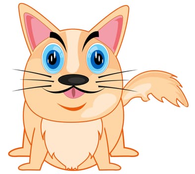 Cartoon of the dog on white background is insulated