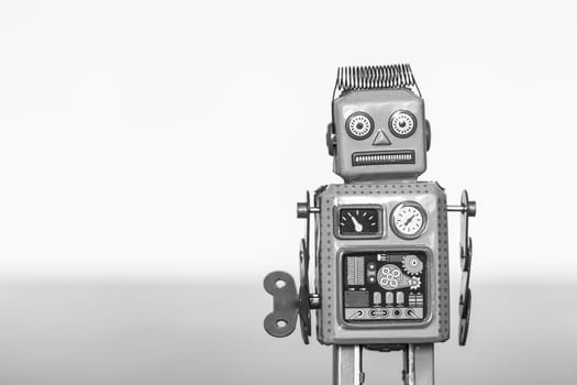 Symbol for a chatbot or social bot and algorithms