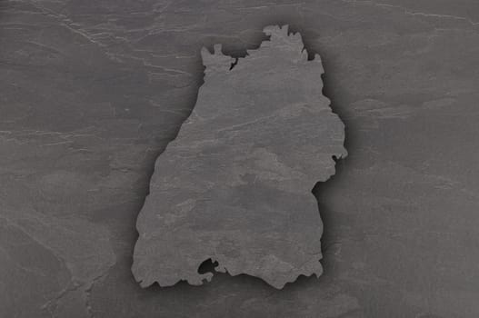 Map of Baden-Wuerttemberg on dark slate