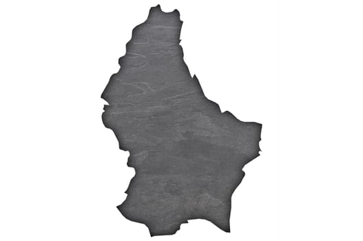 Map of Luxembourg on dark slate