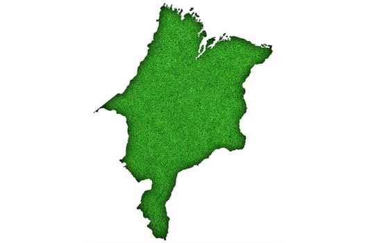 Map of Maranhao on green felt