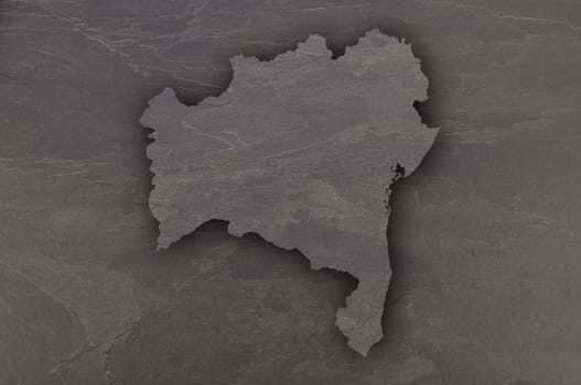 Map of Bahia on dark slate