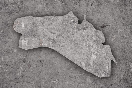 Map of Menorca on weathered concrete