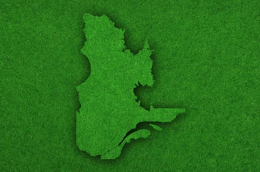 Map of Quebec on green felt