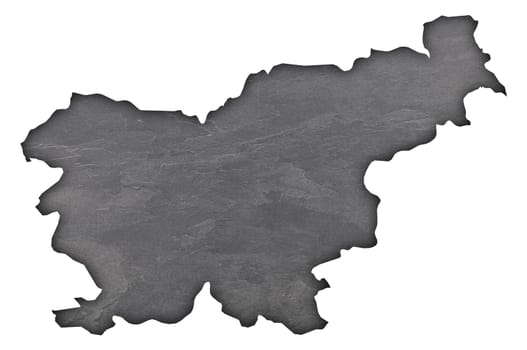Map of Slovenia on dark slate