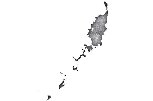 Map of Palau on weathered concrete