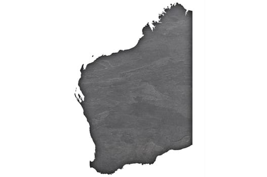 Map of Western Australia on dark slate