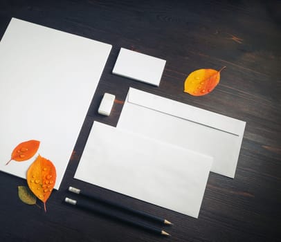 Blank corporate stationery mockup. Brand ID set.