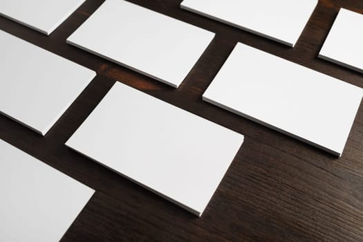 Blank business cards. Mockup for branding identity. Template for graphic designers portfolios.