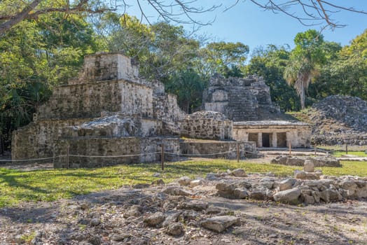 Ancient maya building at Muyil Archaeological site, Quintana Roo, Mexico